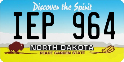 ND license plate IEP964