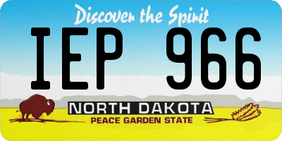 ND license plate IEP966