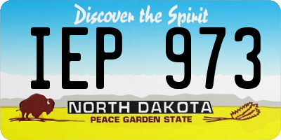 ND license plate IEP973