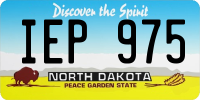 ND license plate IEP975