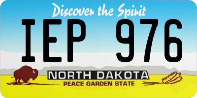 ND license plate IEP976