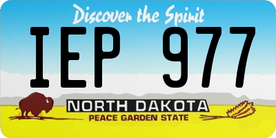 ND license plate IEP977
