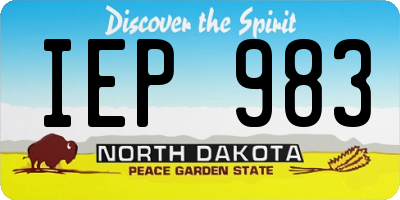 ND license plate IEP983