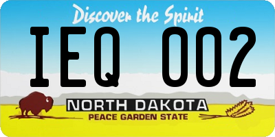 ND license plate IEQ002