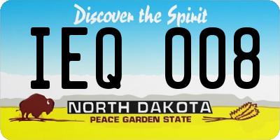 ND license plate IEQ008