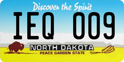 ND license plate IEQ009