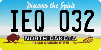 ND license plate IEQ032