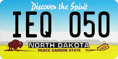 ND license plate IEQ050