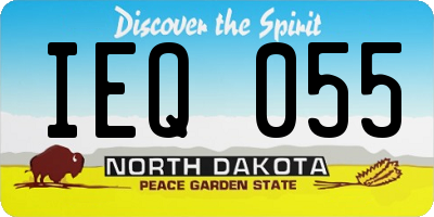 ND license plate IEQ055