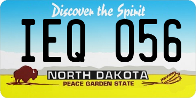 ND license plate IEQ056