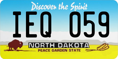 ND license plate IEQ059