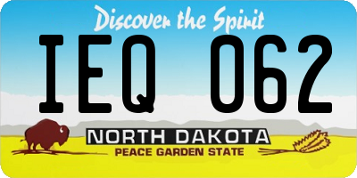 ND license plate IEQ062