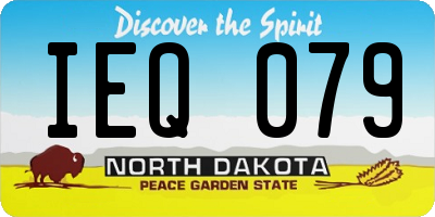 ND license plate IEQ079