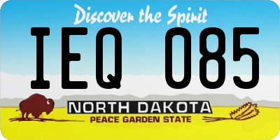 ND license plate IEQ085