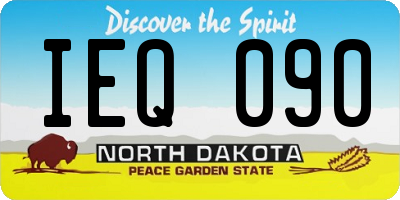 ND license plate IEQ090
