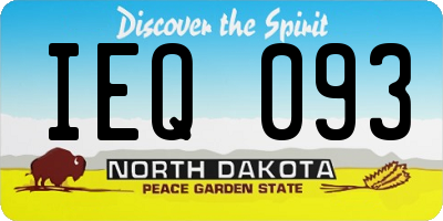 ND license plate IEQ093