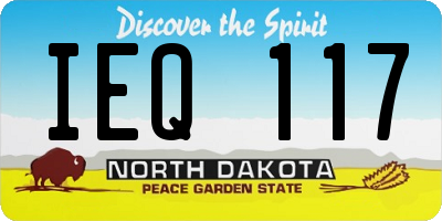 ND license plate IEQ117