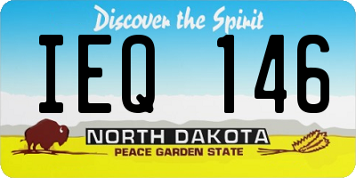 ND license plate IEQ146