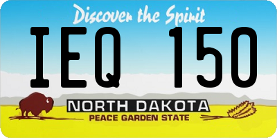 ND license plate IEQ150