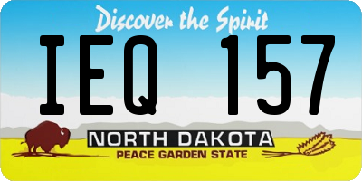ND license plate IEQ157