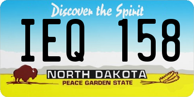 ND license plate IEQ158
