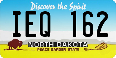ND license plate IEQ162