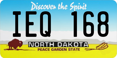 ND license plate IEQ168