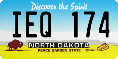 ND license plate IEQ174