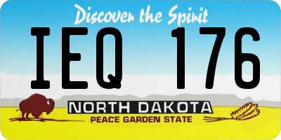 ND license plate IEQ176