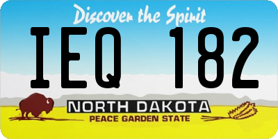 ND license plate IEQ182
