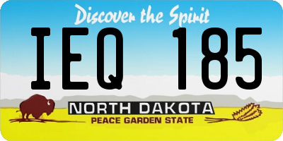 ND license plate IEQ185