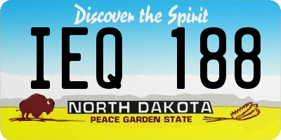 ND license plate IEQ188