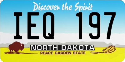 ND license plate IEQ197