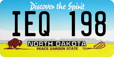 ND license plate IEQ198