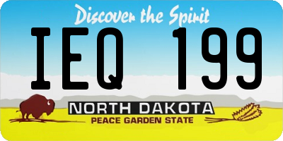 ND license plate IEQ199