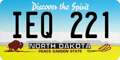ND license plate IEQ221