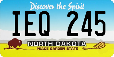 ND license plate IEQ245