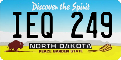 ND license plate IEQ249