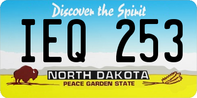 ND license plate IEQ253