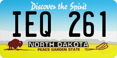 ND license plate IEQ261