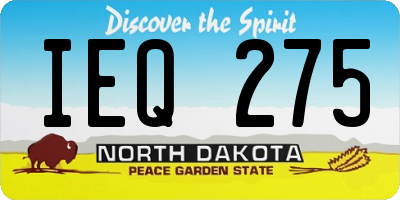 ND license plate IEQ275