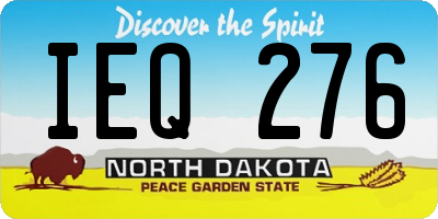 ND license plate IEQ276