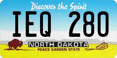 ND license plate IEQ280