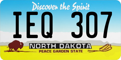 ND license plate IEQ307