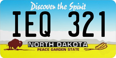 ND license plate IEQ321