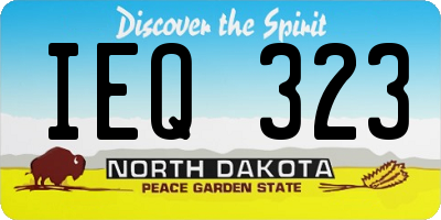 ND license plate IEQ323
