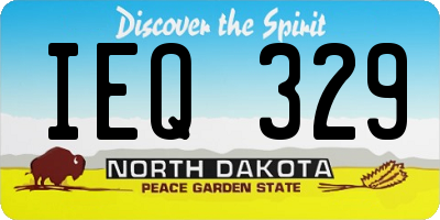 ND license plate IEQ329