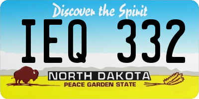 ND license plate IEQ332
