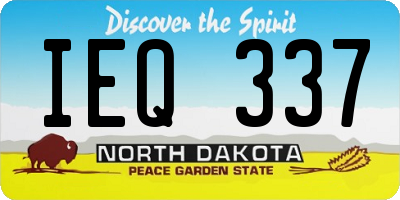 ND license plate IEQ337