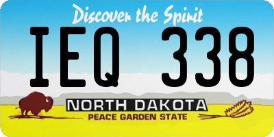 ND license plate IEQ338